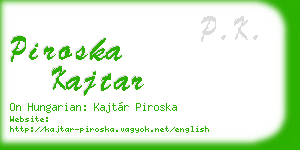piroska kajtar business card